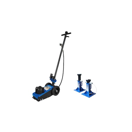 K-Tool International 22 Ton AirHydraulic Truck Jack AND heavy duty 22ton jack stands KTI63197KIT1